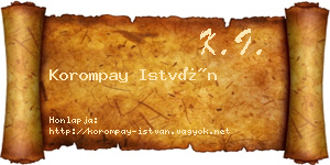 Korompay István névjegykártya